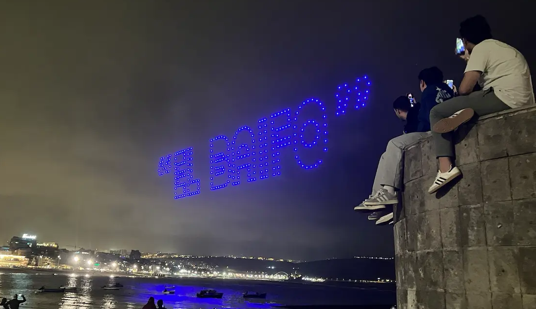 Quevedo "EL BAIFO" album announcement / drone Show, Playa de Las Canteras, April 20th / Abril 20 2026