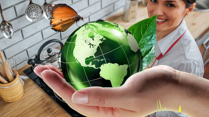 Symbol of eco-friendly kitchens