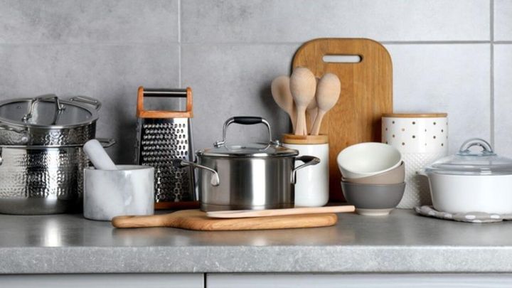 Gathering of kitchen cooking tools