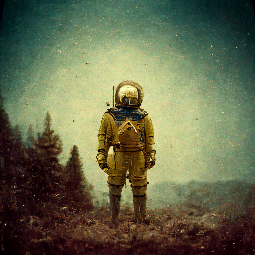 [Midjourney] AI Art: Astronaut Daguerreotypes in John Muir’s Forest