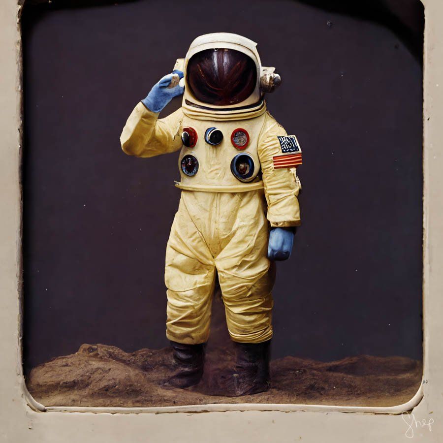 Vintage Astronauts + Clay Spacemen