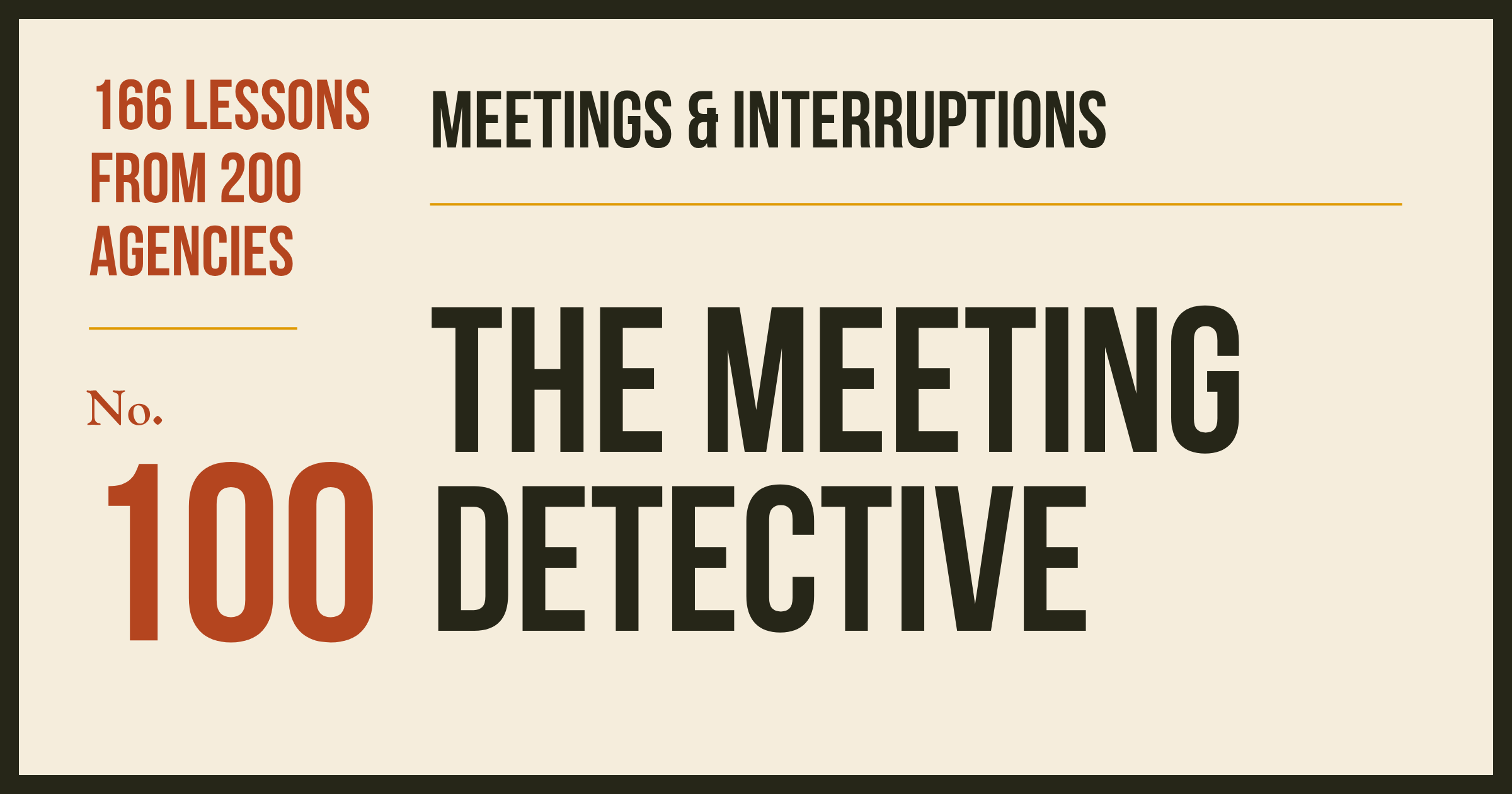 The Meeting Detective
