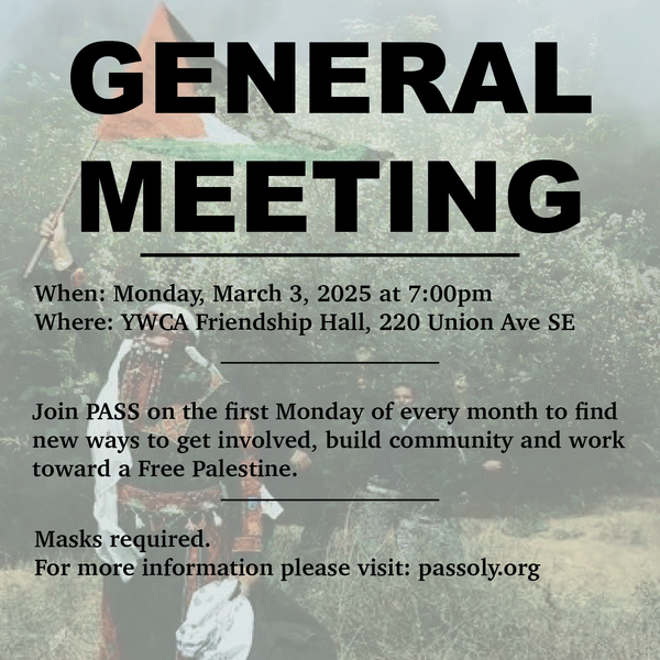 Monday 3/3 General Meeting 7pm at YWCA Friendship Hall