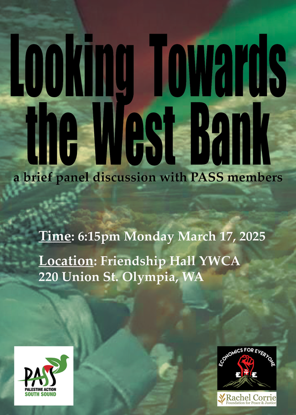 Looking Towards the West Bank: a brief panel discussion with PASS members