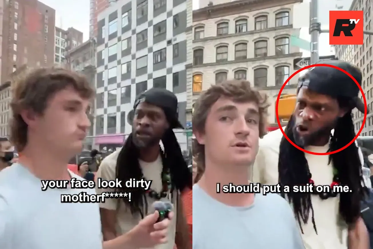 'You Look Dirty, Motherf**ker!' Black Protester Attacks White YouTube Creator Amid NYC Rally