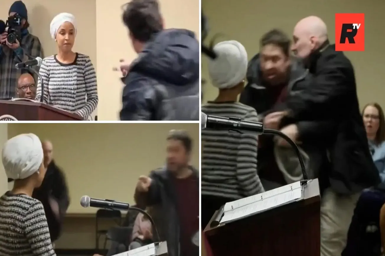 Wild: Attacker Sprays Ilhan Omar at Town Hall—She Refuses to Leave