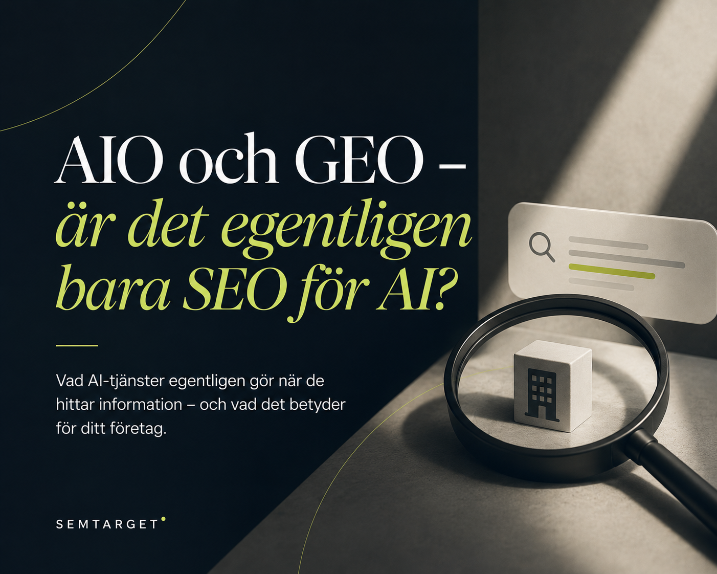 AIO och GEO - är det egentligen bara SEO för AI?