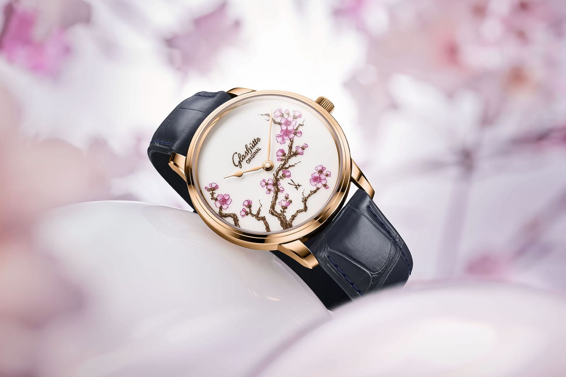 Glashütte Original Paints Autumn-Flowering Cherry Onto Its Latest Meissen Senator
