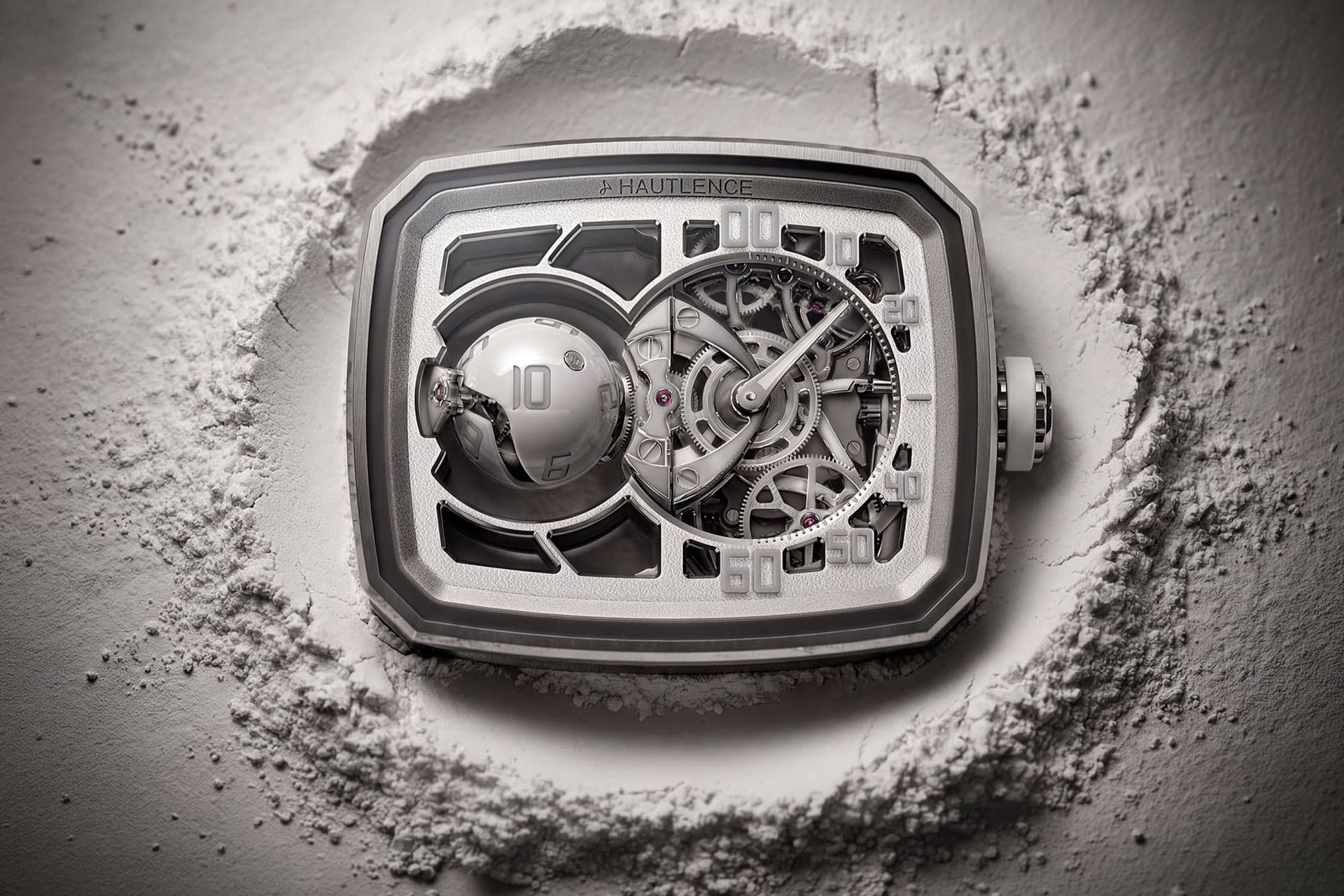 Hautlence Goes All White With the Rotating Hour Ball of Its Sphere Series 5
