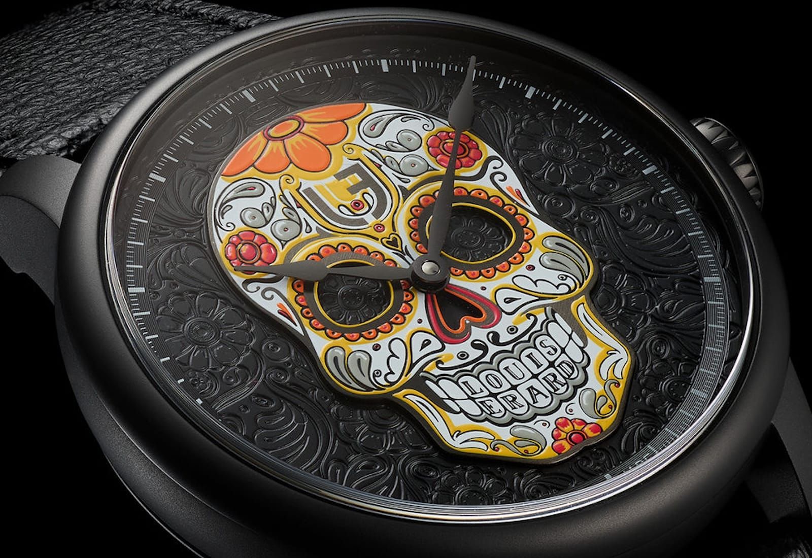 Louis Erard Continues Dia De Los Muertos Tradition With A Black Case And Colorful Skull