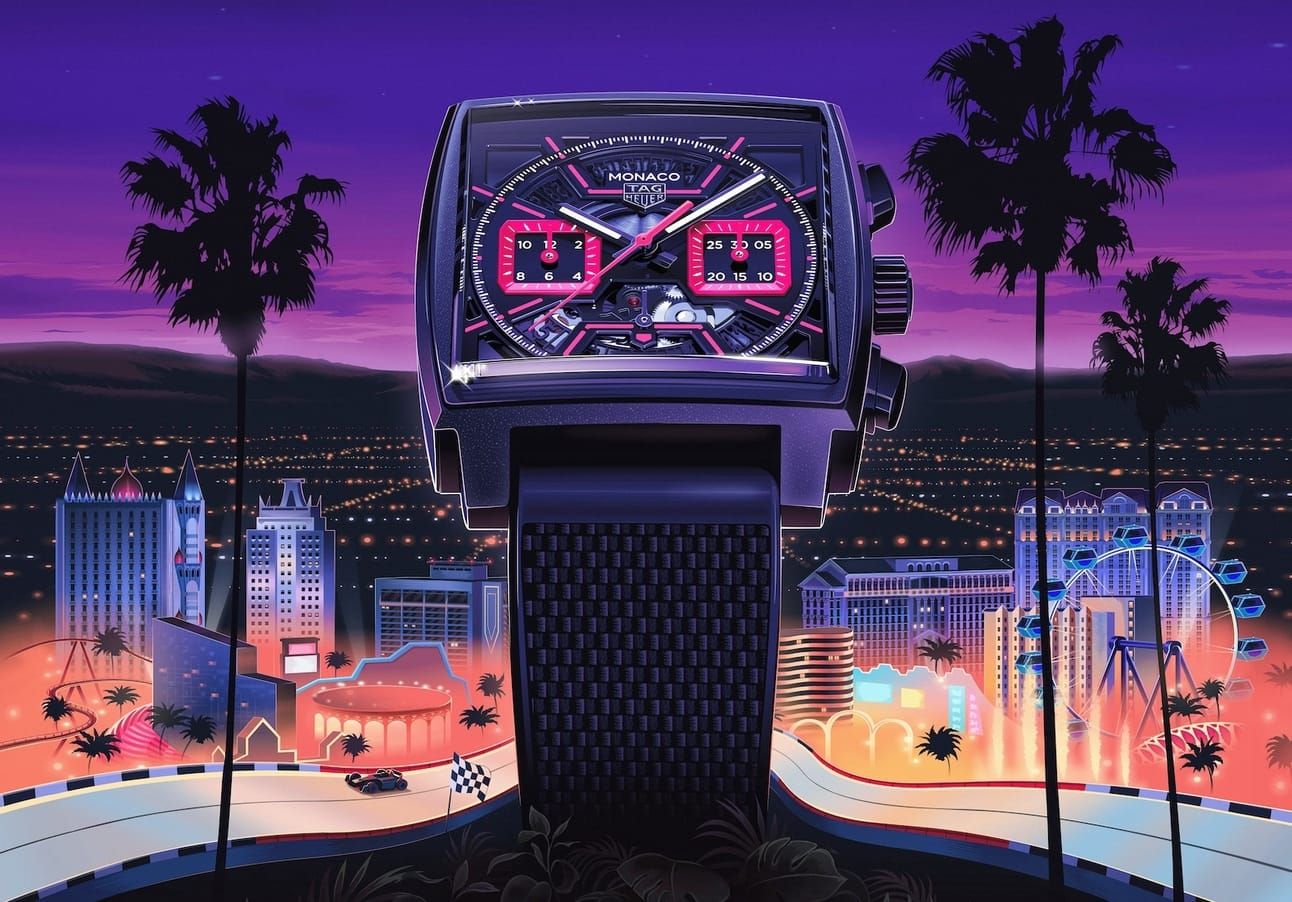 TAG Releases Las Vegas-Themed Pink Monaco; Casio Pays Homage To Iconic Mini Calculators; Bremont Brings GMT To The Supermarine 300m; Mühle-Glashütte's Big Date Teutonia; And AP Teams Up With KAWS