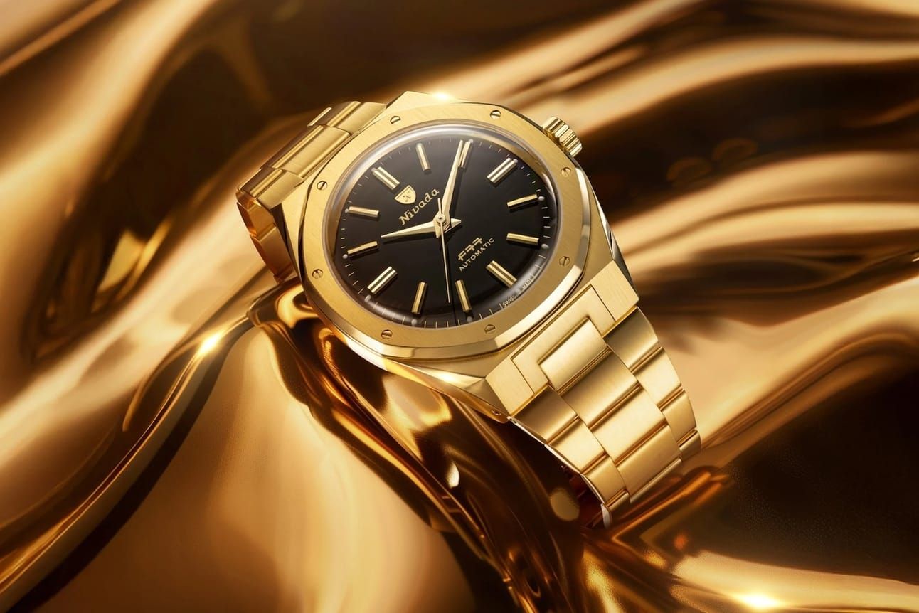 Nivada Grenchen Releases Second Gen F77 With Slimmer Case; Mido's Sporty Multifort Skeleton Chrono; Raketa’s Amphibia Is A Super-Chunky Diver; H. Moser & Cie. Adds Hammered Turquoise Enamel Dial