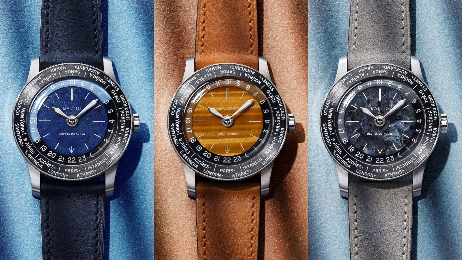 Baltic Releases First World Timer With Great Stone Dials; Nivada Grenchen's Chrysocolla Super Atlantic; New Beda’a Angles Guichets; Carl Suchy & Söhne Is Hipnotic; David Candaux's DC 6 Night Forest