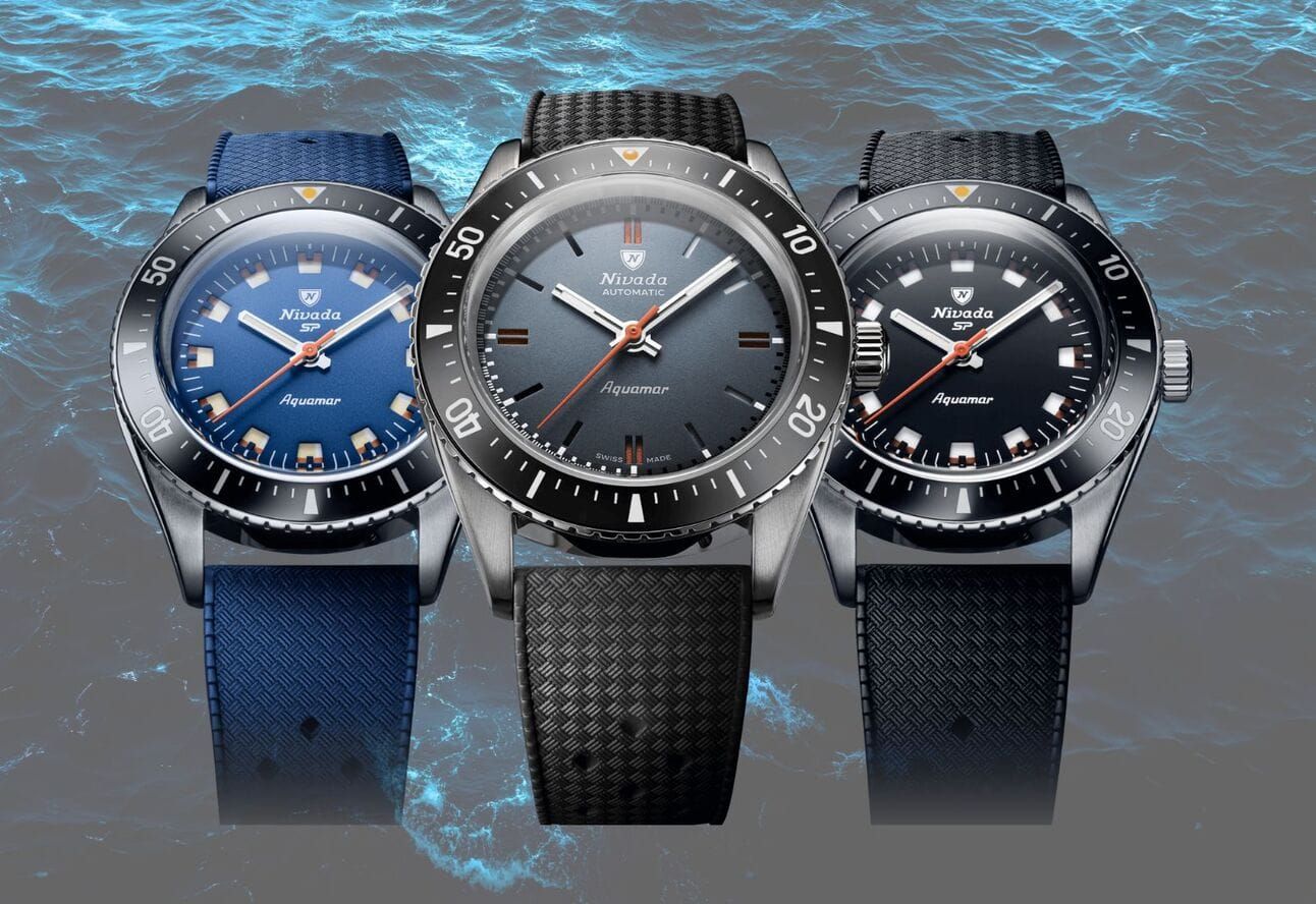 Nivada Grenchen Brings Back The Aquamar With The Coolest Lume Trick; Seiko Celebrates 50 Years Of Jaws; Brellum's New Nautic Pandial Marina; Boldr And WatchGecko Team Up; Urban Jürgensen Returns