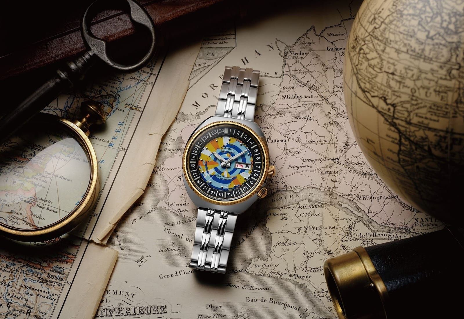 Orient’s Pretty Wacky World Map; Spinnaker And Seconde/Seconde's New Phantoms; MeisterSinger's Aventurine; Aera's Pink M-1; Parmigiani's Toric Petite Seconde Duo; Hublot And Arsham Are At It Again