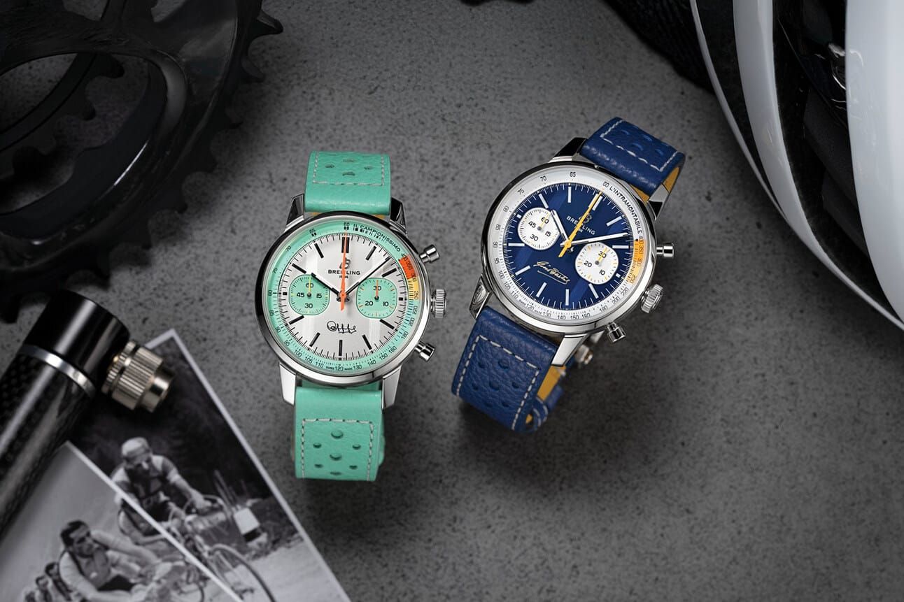 Breitling Releases Two Top Time Chronographs Honoring Biking Legends; Aquastar Adds A Blue Benthos H2; Ollech & Wajs' Slide Rule Bezel; New BA111OD Is Best Watch Of W&W; An Easter Egg-Themed Moser