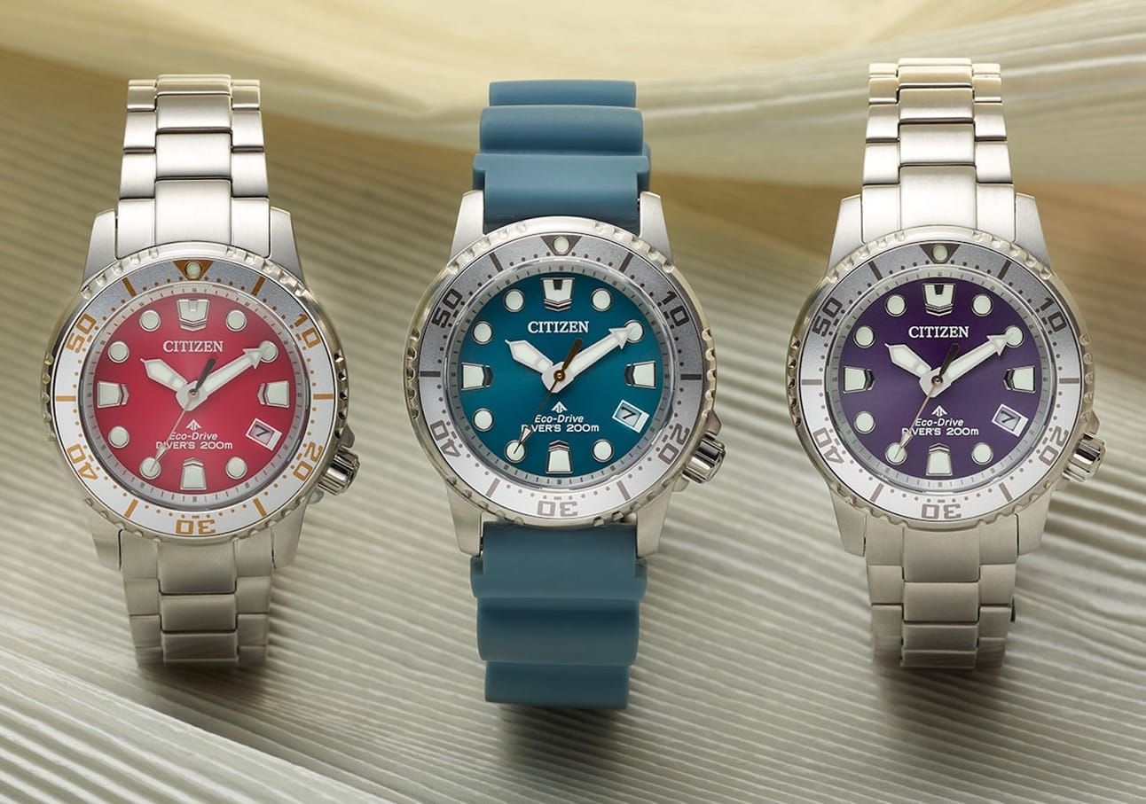 Citizen Adds Colors To 37mm Promaster Dive; Another Nomos For Doctors Without Borders; Nivada's Green Antarctic Diver; The Glassbox, Now With Diamonds; Colorful Hublots; Two New Gerald Charles'