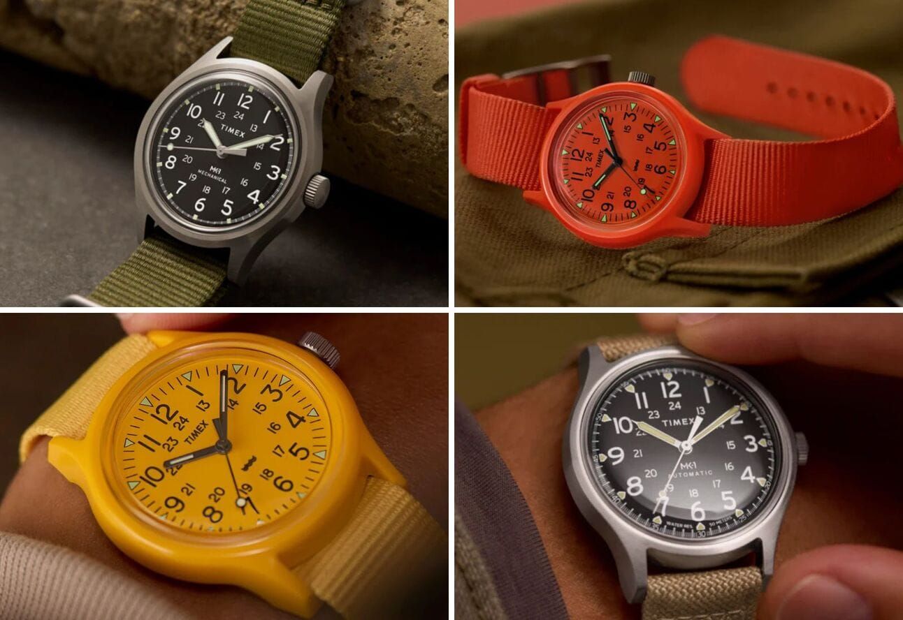 Timex Brings Back The Mk1 With New Dials And Colorful Plastic Variants; Spinnaker Releases MORE SpongeBob Watches; A Titanium Fortis Novonaut; Paulin's Groovy Modul; And A Sensational Albishorn
