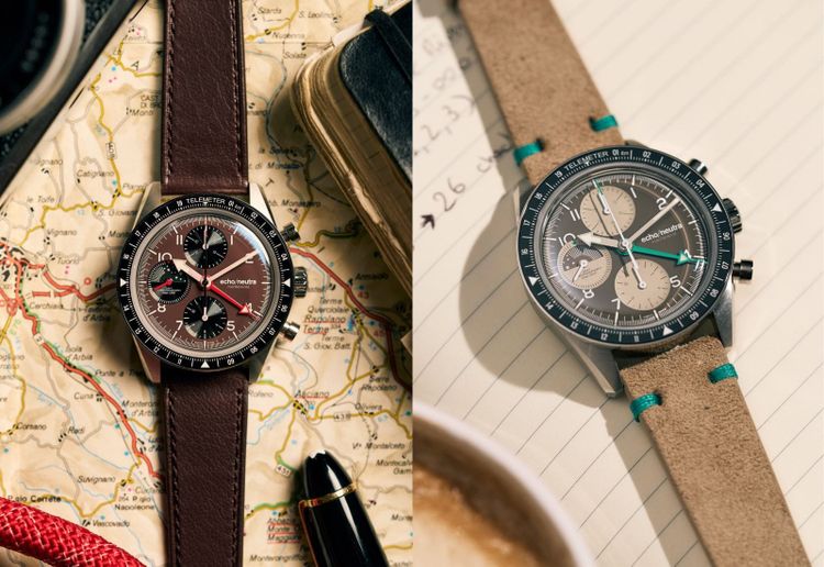 echo/neutra Brings Back the 1956 Chrono GMT in Cappuccino and Purple