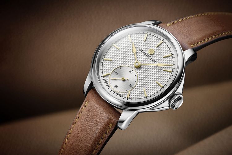 Tutima Dresses The Patria Small Seconds In Polished Titanium And 18k Gold