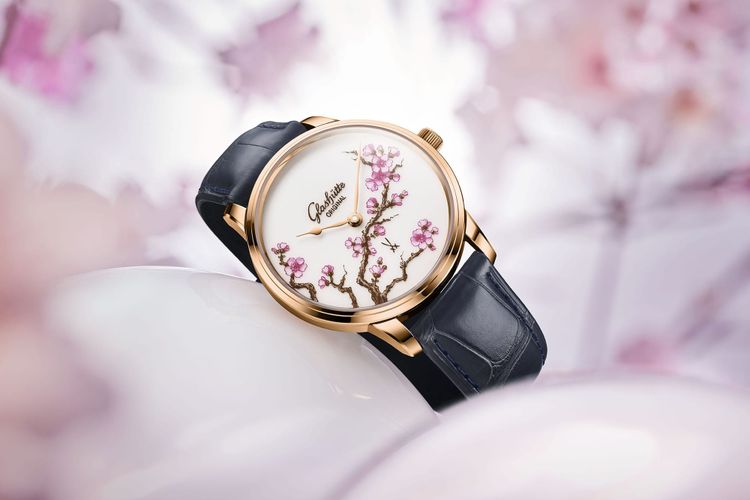 Glashütte Original Paints Autumn-Flowering Cherry Onto Its Latest Meissen Senator