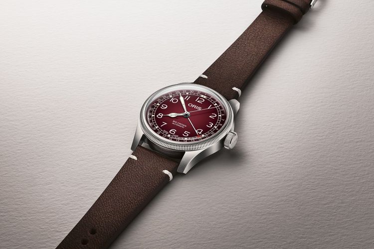 The Oris And Cervo Volante Collab Is Back With A Burgundy Dial 40mm Pointer Date