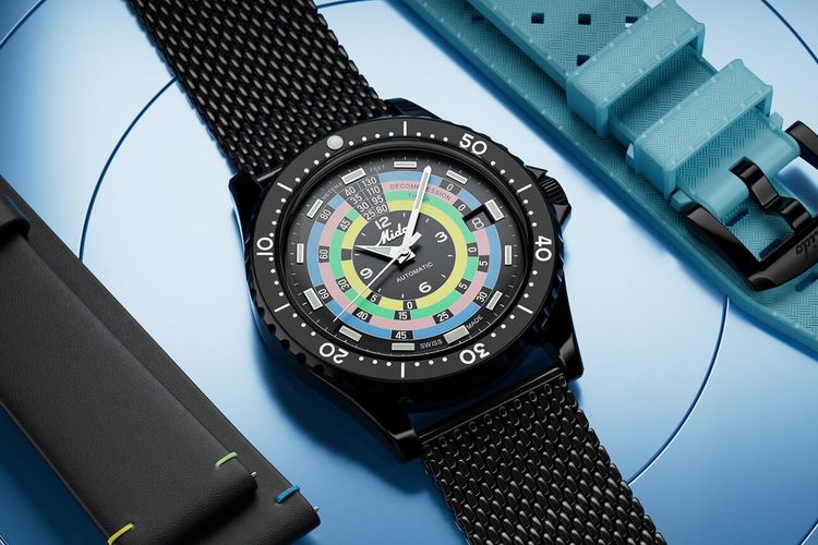 Mido Updates Their Cool Ocean Star Decompression Timer; Ochs Und Junior Gives Luna Sole Watch Blue Patina Colorway; Bulova Revives The 1930s President; Atelier Wen And Revolution Team Up Again