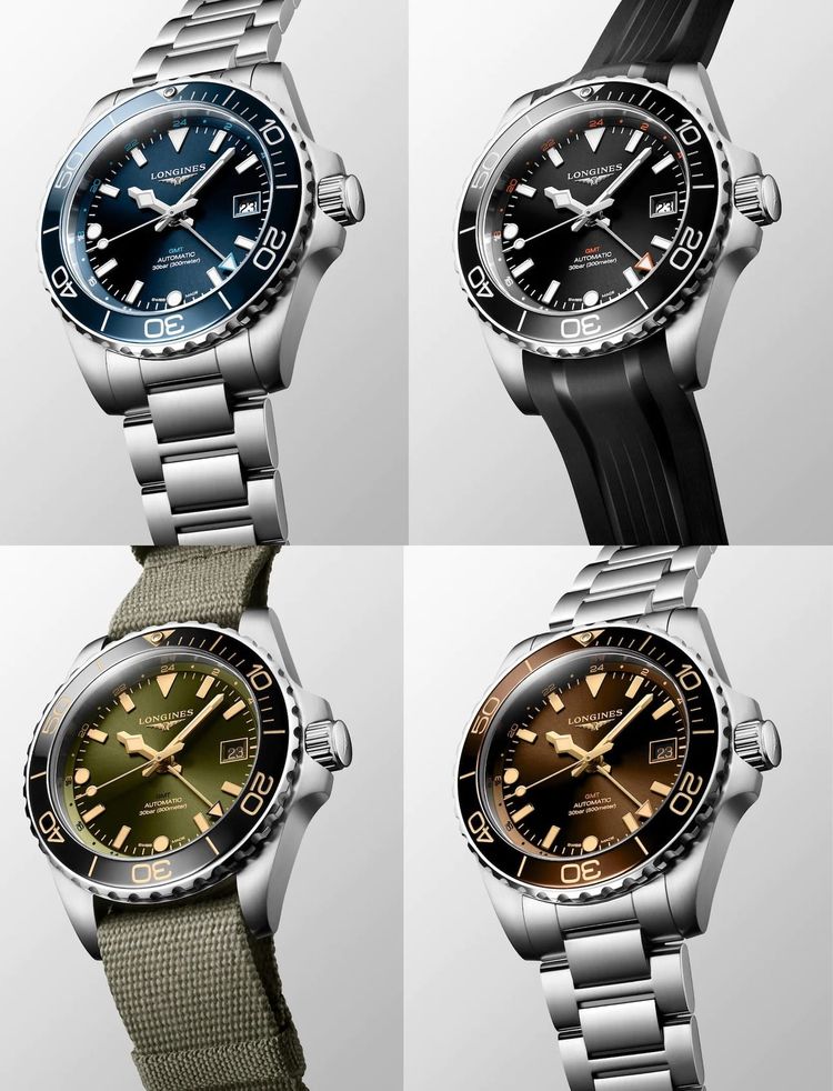Longines Gives HydroConquest A GMT In Awesome Colors, Hamilton Releases Four New Titanium Khaki Fields With New Bracelets, Zodiac Plays With Bronze, Union Glashütte Goes Vintage Racing And Blancpain Has Colors