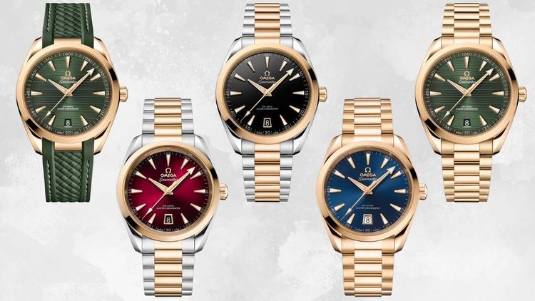 Omega Sneakily Updates 41 and 38mm Seamaster Aqua Terras With Moonshine Gold; Certina Has An Old-School DS Action Diver Chrono; Hanhart's Modern Navy-Themed Watch; And A New Wild Chaykin Joker