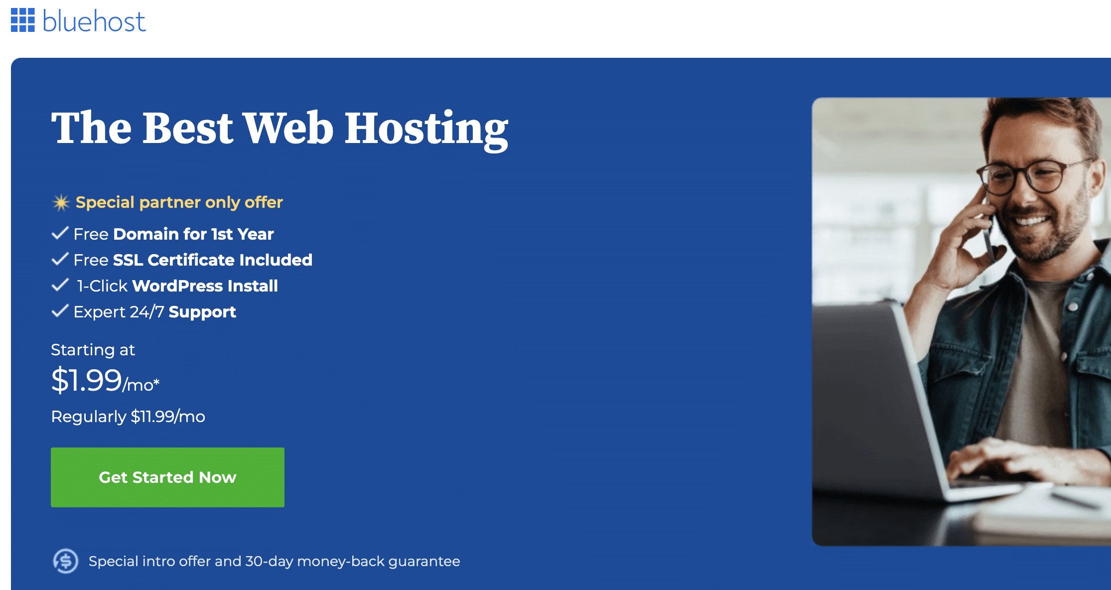 Web hosting deals: Bluehost discount page