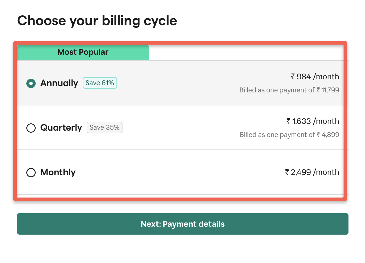 Grammarly coupon: Go to grammarly billing section to get your disocounts.