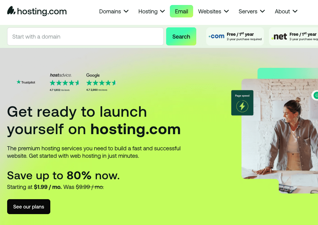 A2 hosting coupon page