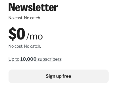 Kit free signup for 1000 subscribers