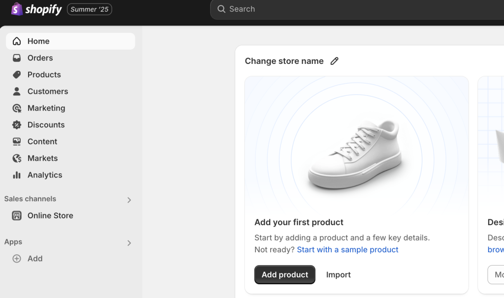 At last user got their Shopify account to sell their products