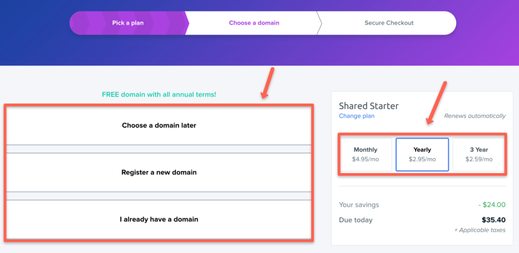 How to Redeem DreamHost Coupon  user want to choose a domain based on your requirements