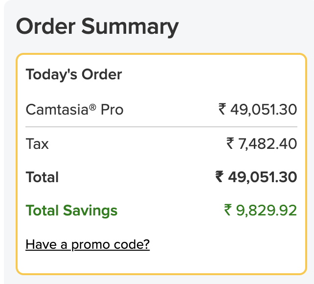 Camtasia coupon: Get 16.69% discount on Camtasia pro