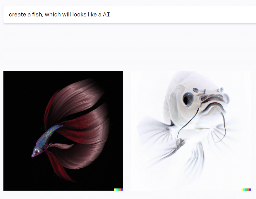 For example, it displays the generated image in DALL.E 2.