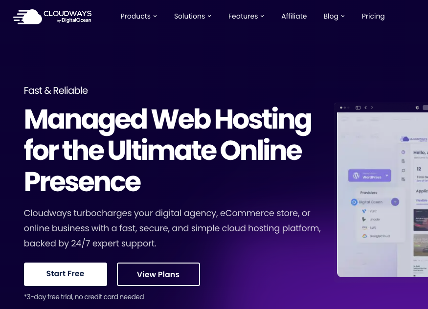 Web hosting deals: Cloudways login page