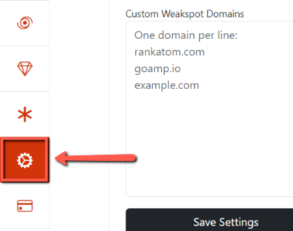 Rankatom review example: Keyword Research Settings option in rankatom