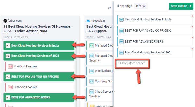 Another example of outline option