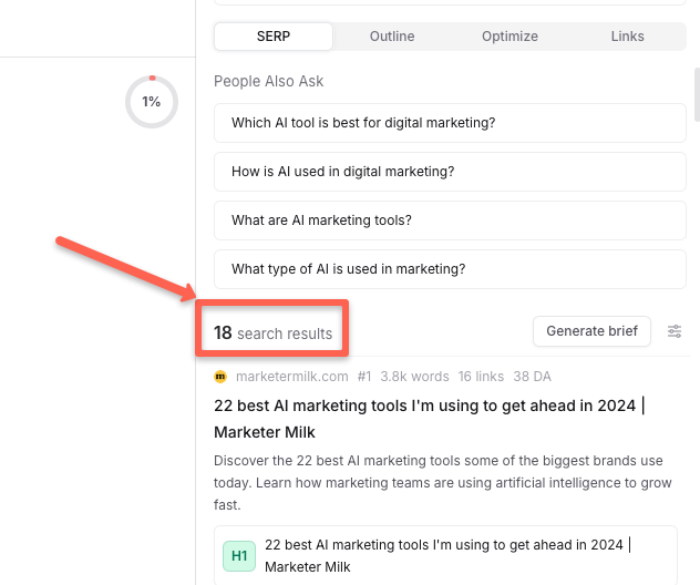 it gives me around top 18 competitors form SERPs