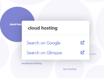 Glimpse example: Glimpse topic map features and uses