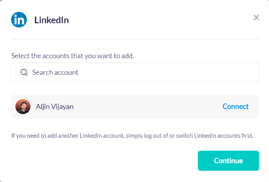 publer example: how to connect the account to publer