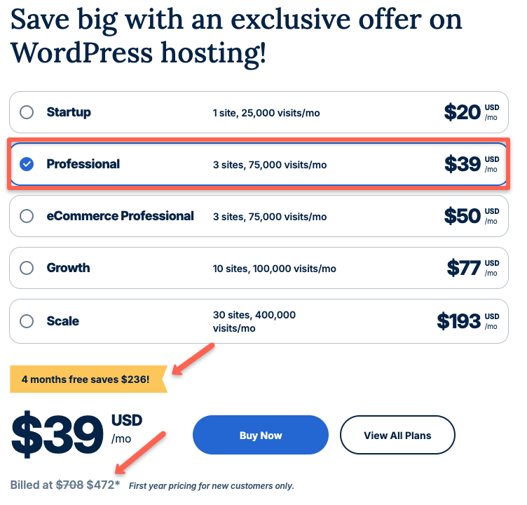 WP Engine coupon code:WP Engine offers 33.33% on its professional plan and the user can save upto $236 for a year, and its for only first year
