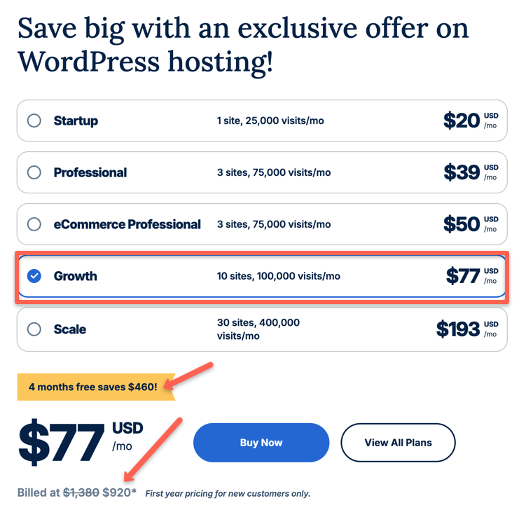 WP Engine coupon code:WP Engine offers 33.33% on its growth plan and the user can save upto $460 for a year, and its only for first year