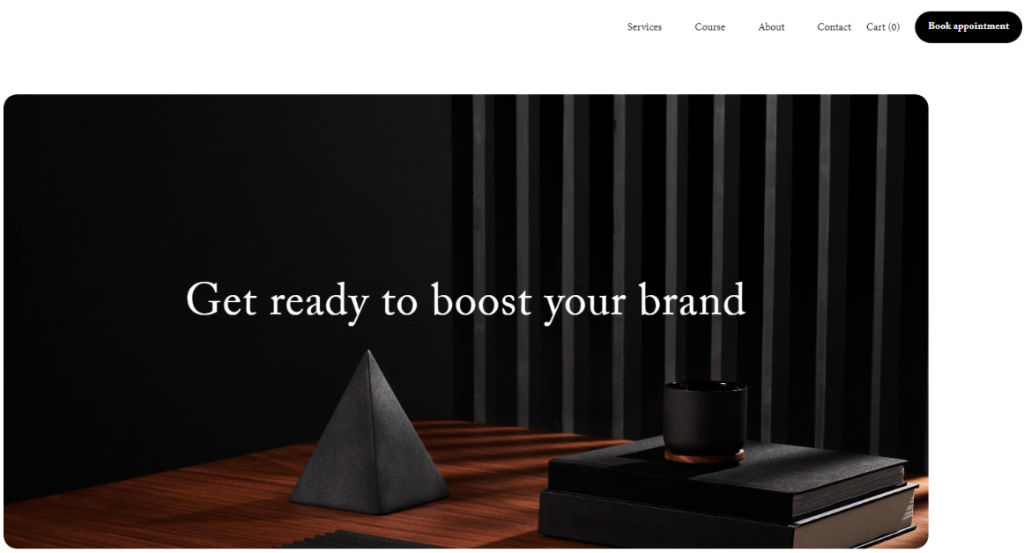 Squarespace review: this the template I created to show as an example for readers