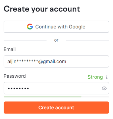 Semrush login: semrush account creating page