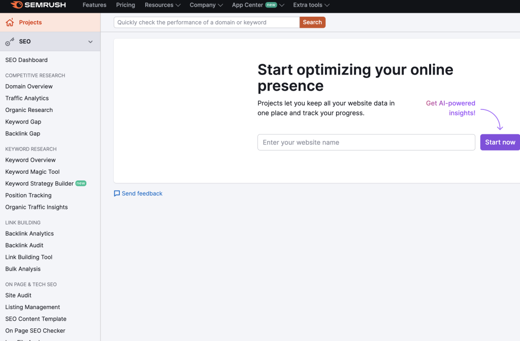 Semrush for free: Finally!! You got your Semrush free trial to explore the features