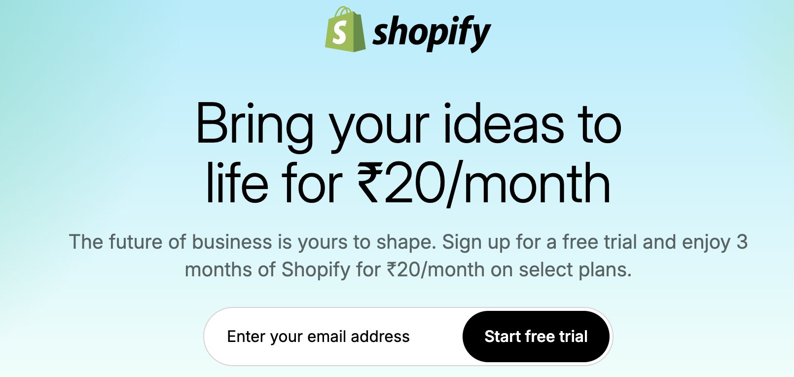 Shopify free trial