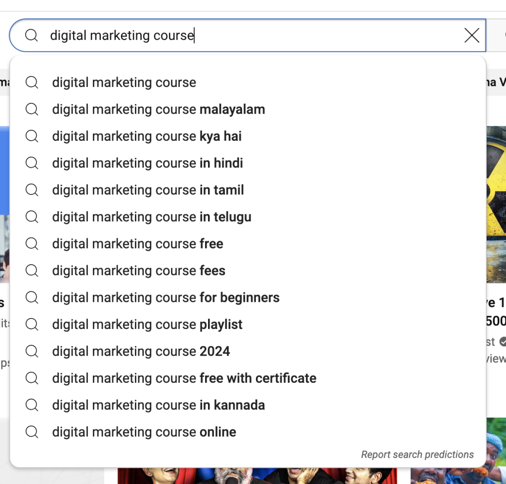 Find Youtube Suggest Keywords